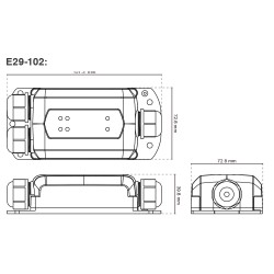 E29-102 2-port Outdoor 30/60/95 Watt PoE Extender