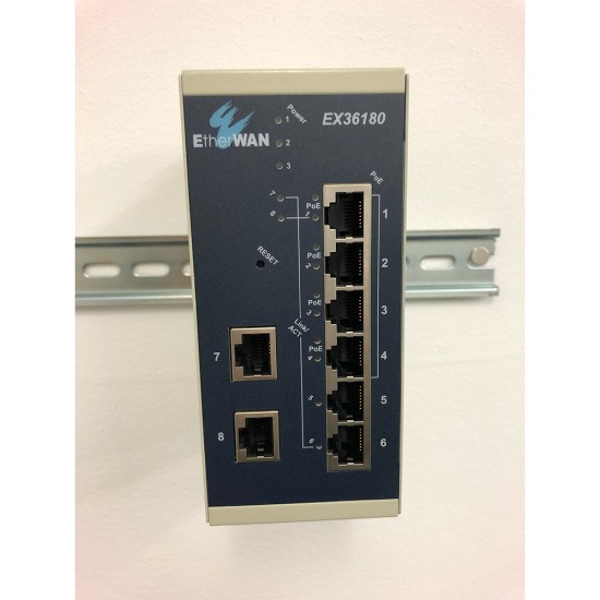 EX36180 industrial 8-port 10/100 + 4-Port PoE+ Ethernet Switch