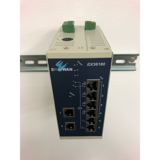 EX36180 industrial 8-port 10/100 + 4-Port PoE+ Ethernet Switch