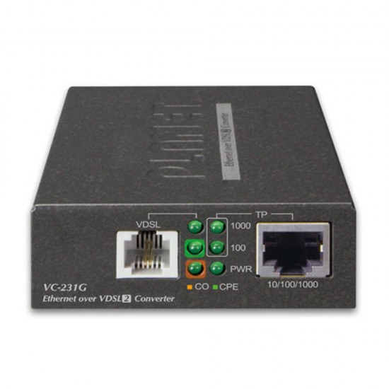 VC-231G 1-Port 10/100/1000T Ethernet to VDSL2 Converter -30a profile w/ G.vectoring, RJ11