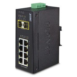 IGS-1020TF - Industrial 8-Port 10/100/1000T + 2-Port 100/1000X SFP Ethernet Switch (-40~75 degrees C)