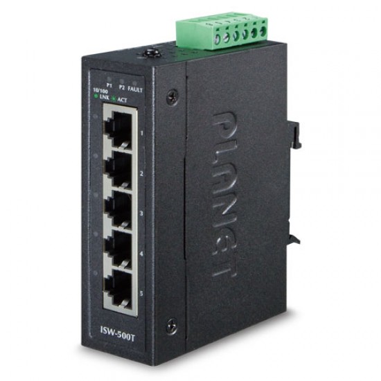 ISW-500T - Industrial 5-Port 10/100TX Compact Ethernet Switch