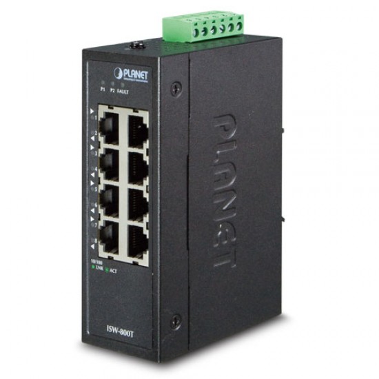 ISW-800T - Industrial 8-Port 10/100TX Compact Ethernet Switch