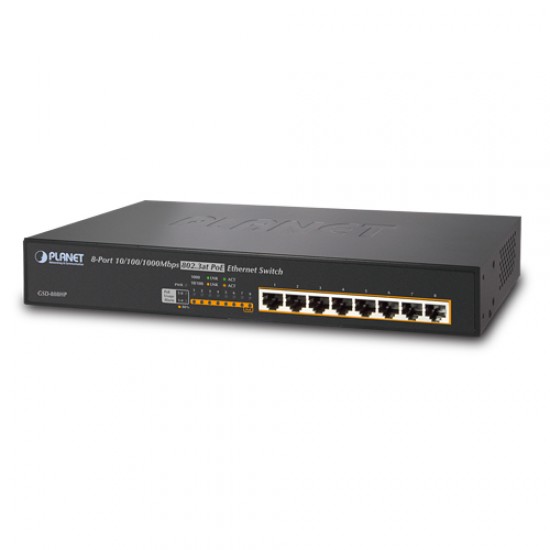 GSD-808HP  - 8-Port 10/100/1000bps 802.3at PoE Desktop Switch