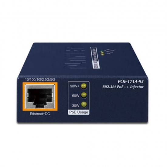 POE-171A-95 1-Port Multi-Gigabit 802.3bt PoE++ Injector (95 Watts)